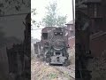 Chinese Steam Train Rocking Along Uneven Tracks Loud Whistle Steamtrain