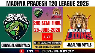 Chambal Ghariyals vs Jabalpur Royal Lions | Madhya Pradesh T20 League 2026 | CG vs JRL Live Score