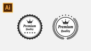 Premium Quality Badge Logo Label - Illustrator CC Tutorial