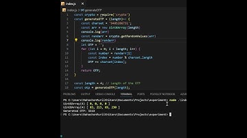 How to create a cryptographic secure OTP using node.js