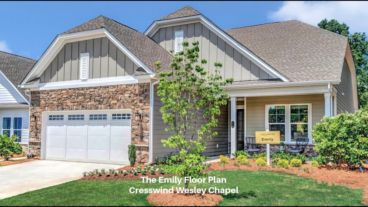 The Emily Floorplan Cresswind Wesley Chapel, 55+ Community