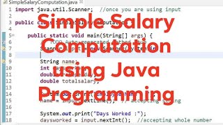 Simple Salary Computation using Java Programming