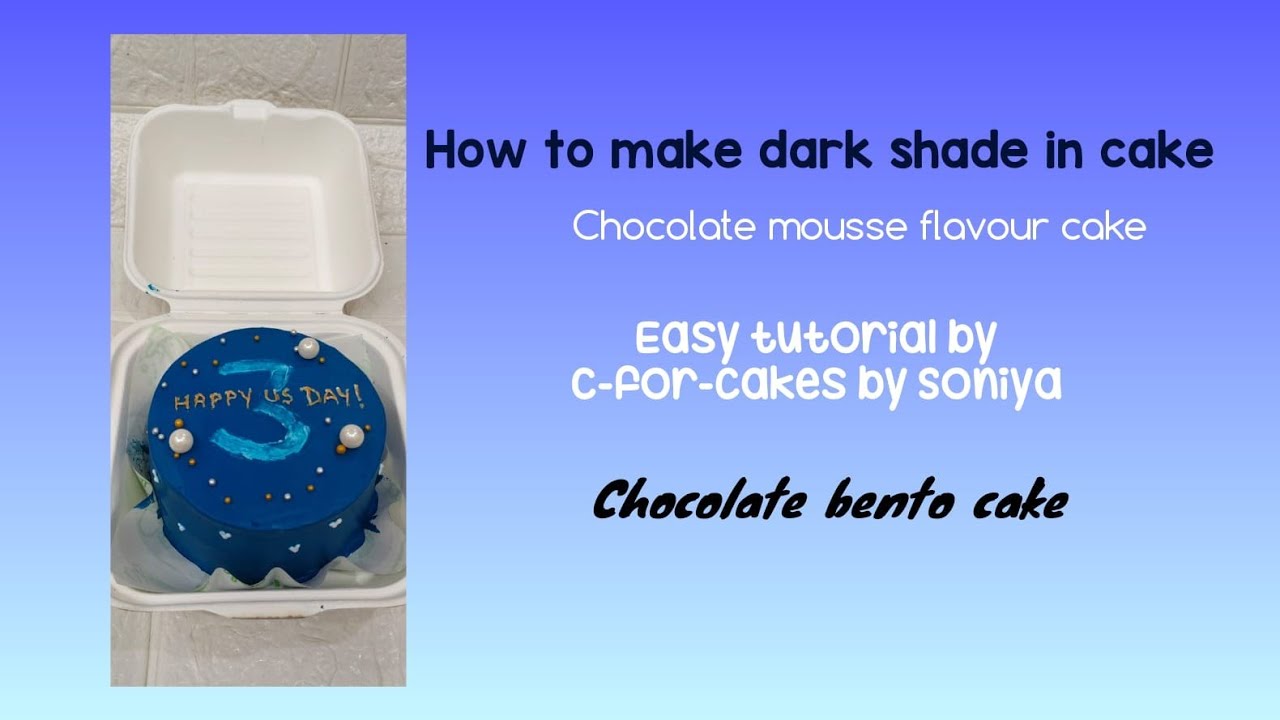 Bentocake in Dark shade trending bento design , How to make dark shade in cream 