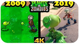 Evolution of Plants vs. Zombies Games 2009 - 2020