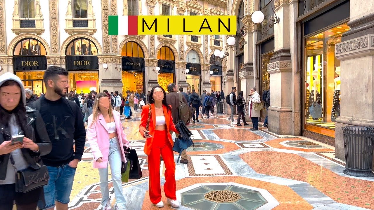 Milan, 이탈리아 | Rainstorm | 도보 여행 4K