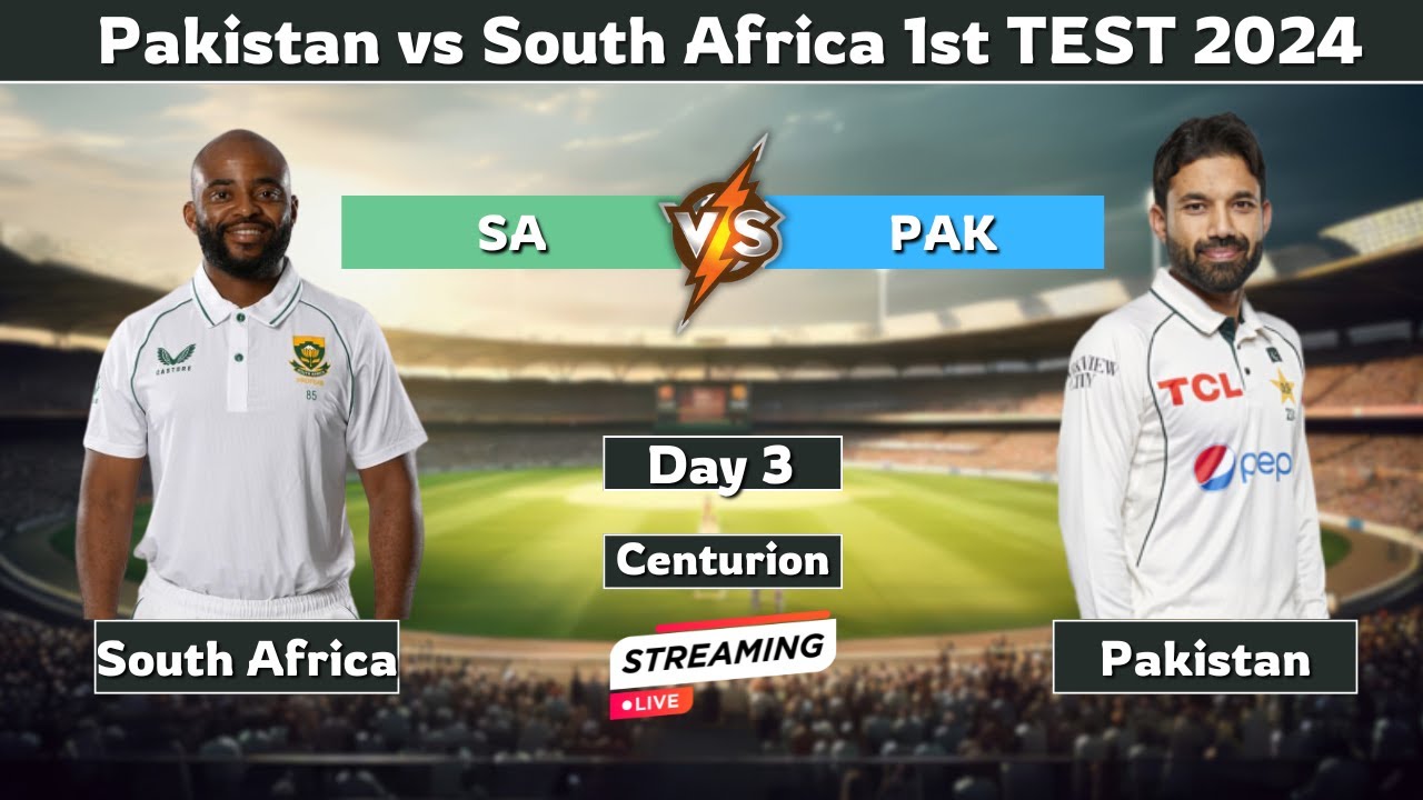 Pakistan vs South Africa 1st TEST PAK vs SA 2024 Day 3 Session 3 Match ...