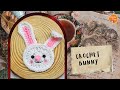 Crochet Bunny Rabbit Applique | Animal face Crochet Blanket Applique Motif