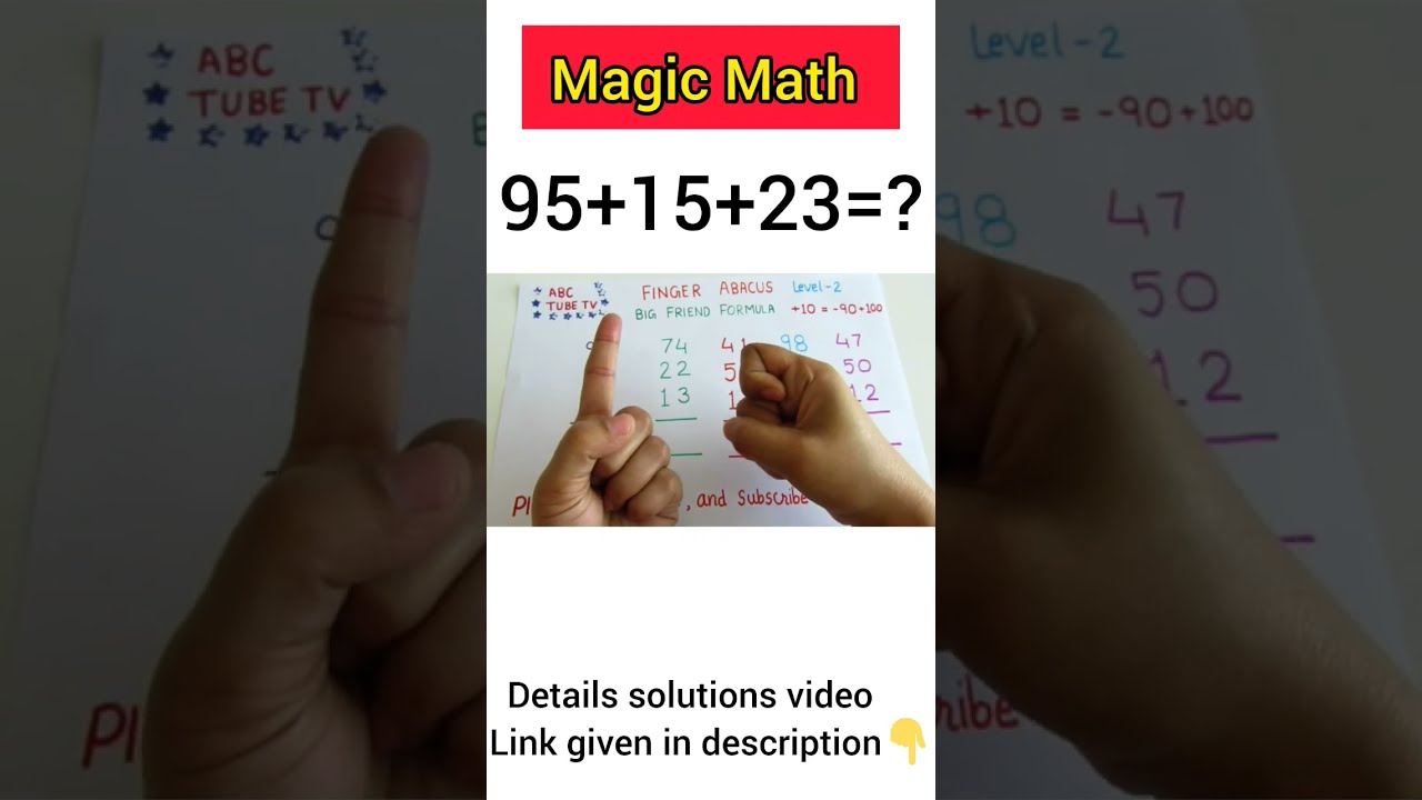 Magic Math with fingersFinger MathsAbacusFinger Abacus  math mathematics abacus shorts