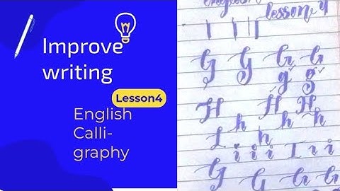 handwriting course. use of cut marker. how to improve your handwriting. letter G to I. lesson no. 4.