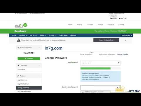 How to Change CPanel Password via ClientArea - DeleteZero.com