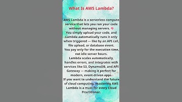 What Is AWS Lambda? | Serverless Computing Explained ⚙️