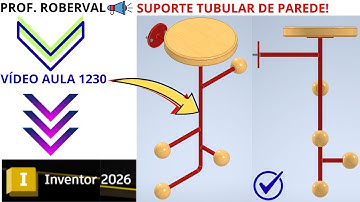 Aula 1230 - Modelamento do Suporte Tubular para Bolsas, Mochilas, Roupas e Bonés no Inventor