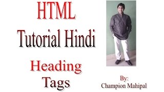 Learn HTML Tutorial in Hindi 9 Heading tag with example