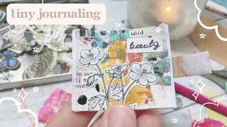 Art Journal Spread In My Super Tiny Journal! | Journal With Me!