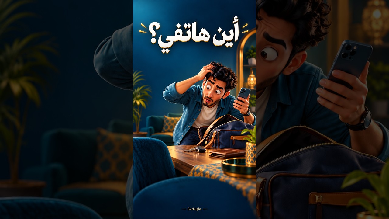 أين هاتفي؟ نهاية غير متوقعة! 😂 | تعلّم العربية بقصة قصيرة #Shorts #learnarabic #arabicforbeginners