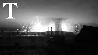 CCTV footage shows massive explosion at Ukraine ammunition depot