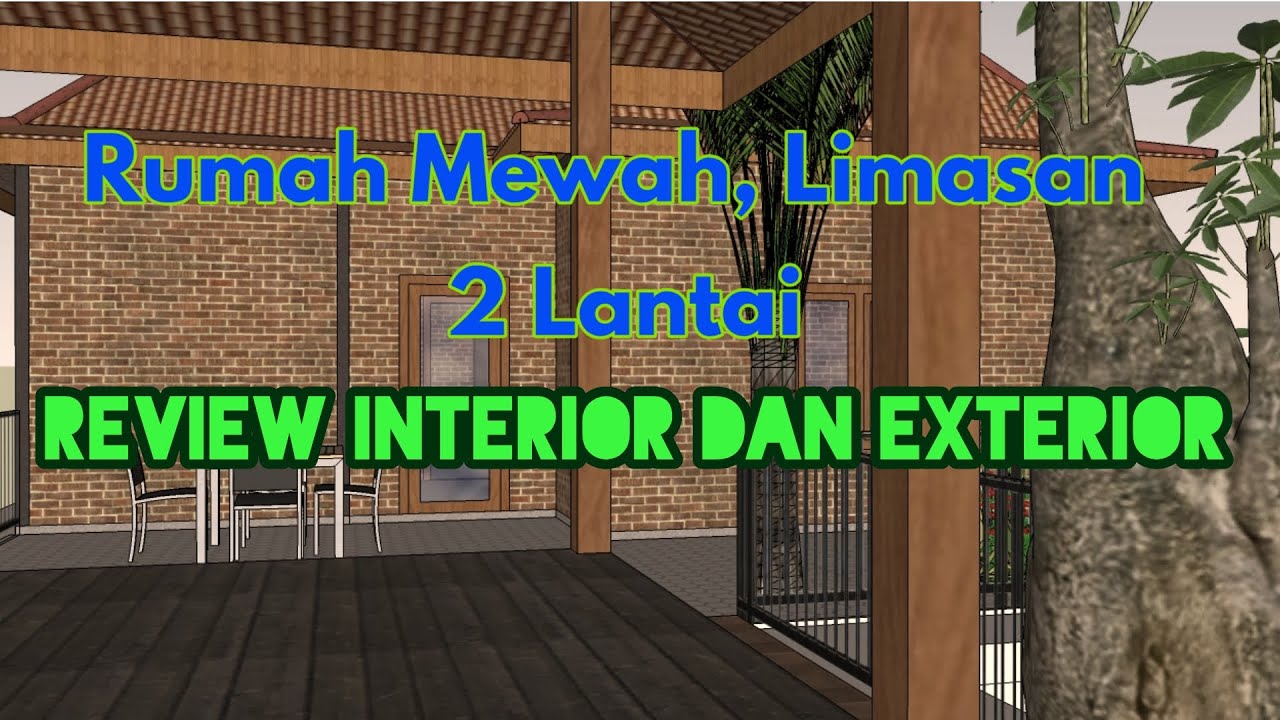  2 Review Desain Rumah 2 Lantai  limasan klasik di atas  bangunan permanen terdapat taman  