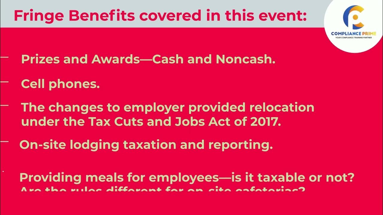Fringe Benefits Blitz for 2022 Taxing and Reporting Fringe Benefits YouTube