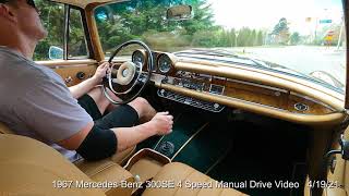 1967 Mercedes-Benz 300SE Coupe 4 Speed Drive Video 4/19/21