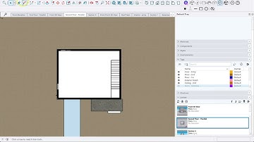 Creating floor plan and interior 3D view scene in Sketchup and exporting view for Photoshop.