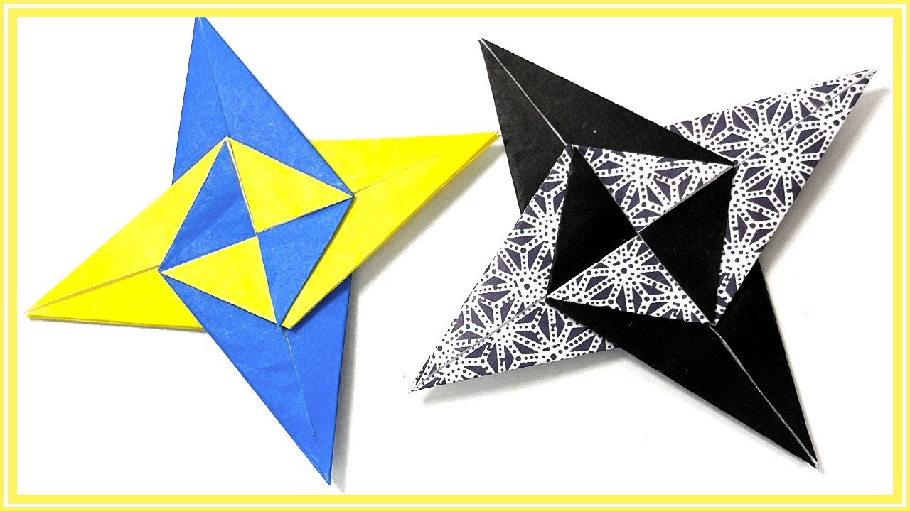 かっこいい 手裏剣 ⑨」の折り方【簡単で可愛い】【字幕解説あり