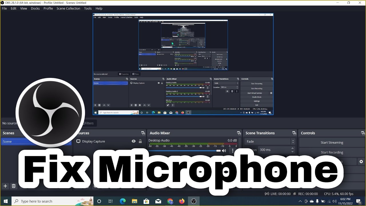 How To Fix Microphone Not Working in OBS Studio - YouTube