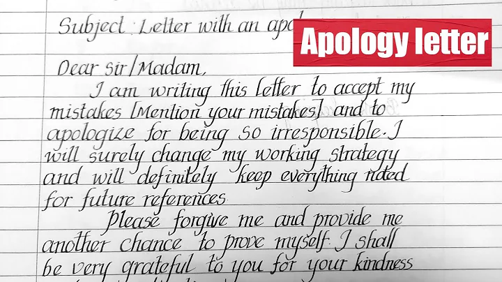 Apology Letter for mistake ||  Apology Letter to company || How to write apology letter - DayDayNews