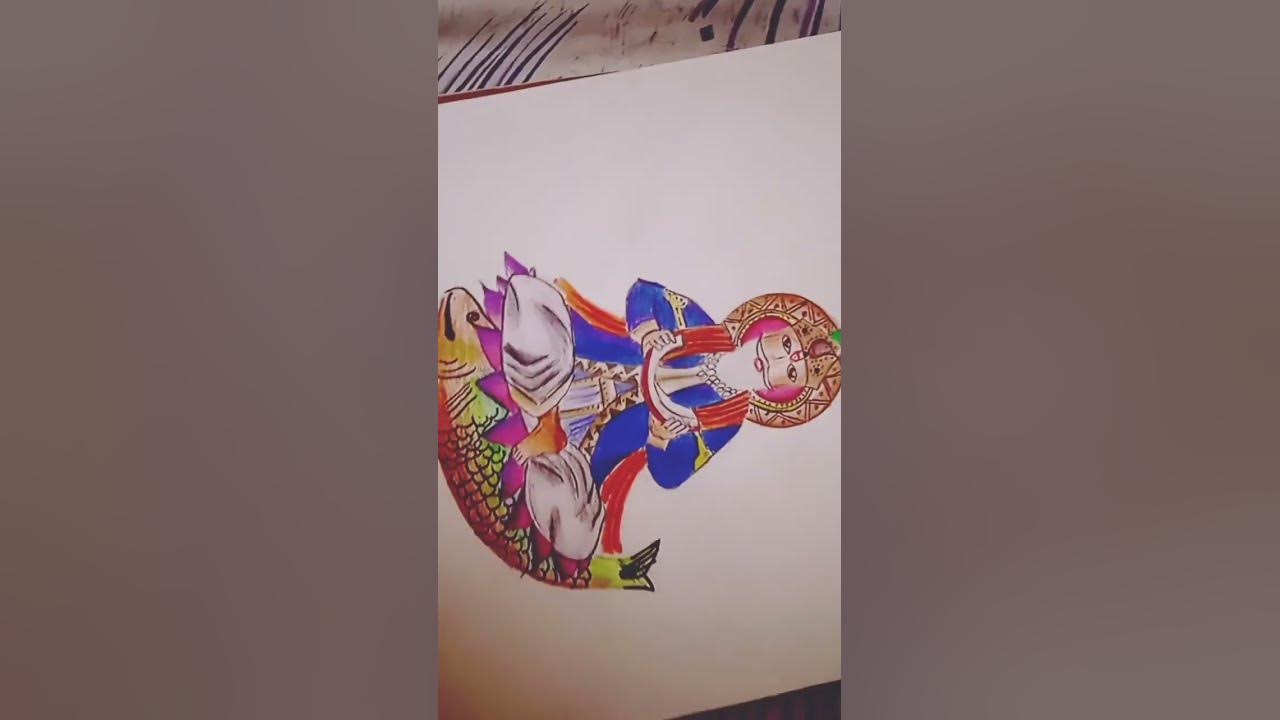 Our God of Sindh Jhulelal Ji Drawing. YouTube