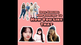 K-Idol Dancing And Singing How You Like That By Blackpink