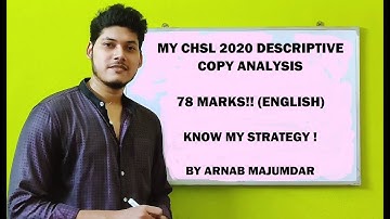 MY CHSL 2020 DESCRIPTIVE COPY (ENGLISH) 😍😍|| 78 MARKS ||😱😱🔥🔥🔥