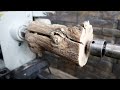 Woodturning - Coffee mug made of wood, metal and epoxy ! Кружка из дерева ,металла и эпоксидки !