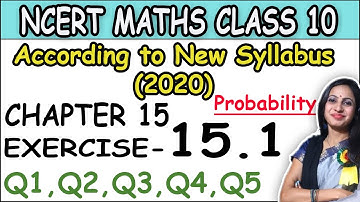 Chapter 15 Probability Ex 15.1 Q1 to Q5 Class 10 Maths NCERT | MathsByShweta