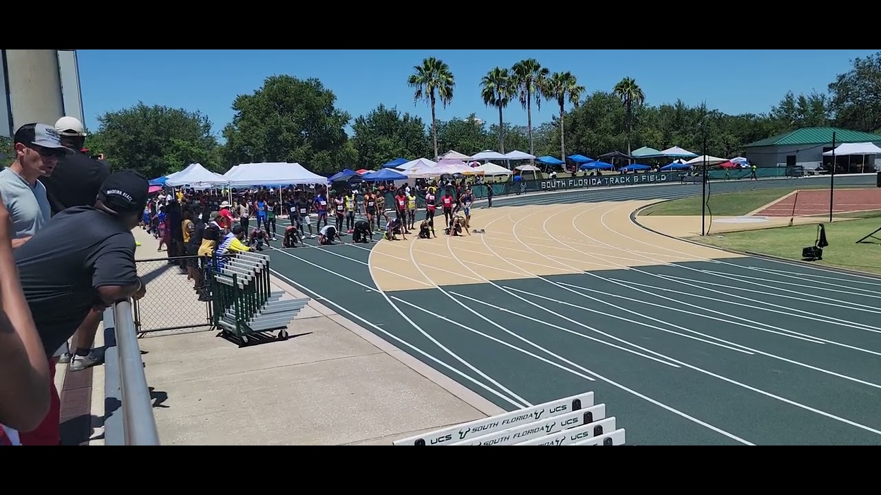 Reshey running the 100m at the Baytaf Invitational 2023 YouTube