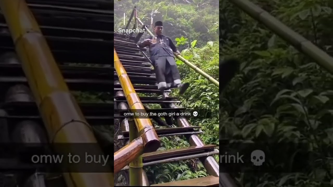 Man Falling Down Stairs And Then Crying