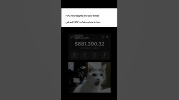 POV: You napped and your trades gained 100X on Solana blockchain