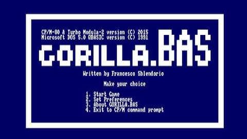 Amstrad CPC - CP/M Gorilla Game