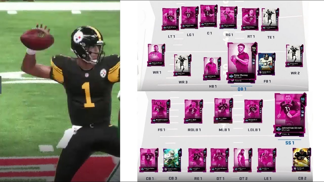 ALL PINK INSIDE! FULL 1ST ROUND DRAFT SQUAD! MADDEN 19 ULTIMATE TEAM