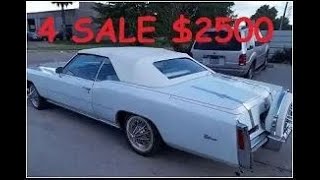 Classic cars for sale 1976 Cadillac Eldorado for sale 2500 On Swangas