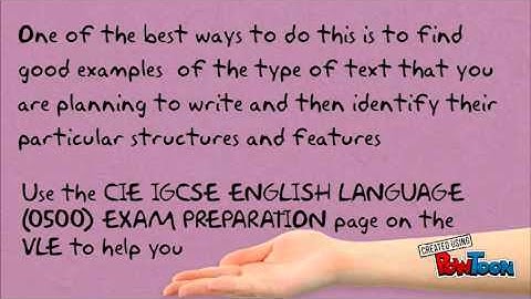 CIE IGCSE English Lan. Paper 3: Directed Writing