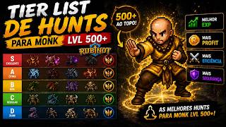 Rubinot - Hunts Monge LVL 500+ Maximizando a Sua XP