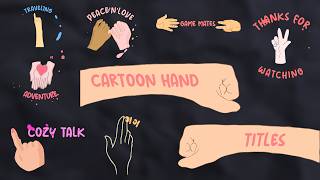 Cartoon Hands Titles Title Animation Motion Graphics — Ready to Use