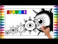 Drawing EVOLUTION OF Mr. SUN From Incredibox Sprunki / Incredibox Sprunki New Coloring Pages
