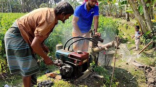 ডিজেল ইঞ্জিন  চালু // Diesel Engine Start up Tube Well System Agriculture system in india