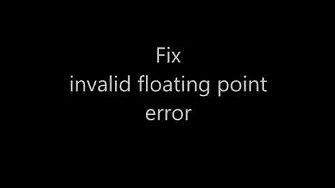 Fix invalid floating point error