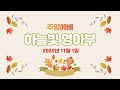 하늘빛 영아부 주일예배 (2020년 11월1일)