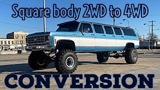 Chevy Squarebody 2WD to 4WD conversion!   4K