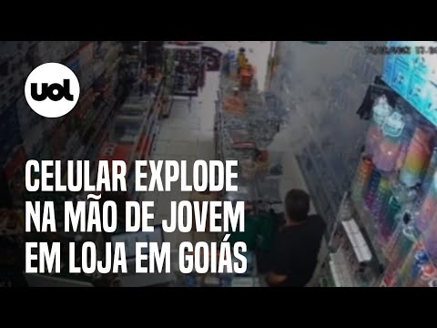 Celular explode na mão de adolescente em loja de Goiânia