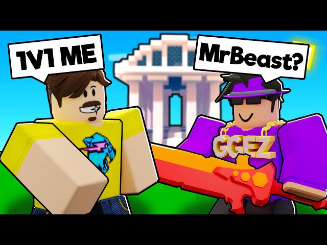 I taught the REAL MrBeast Roblox Bedwars 