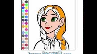 Play Frozen Anna Coloring game screenshot 1