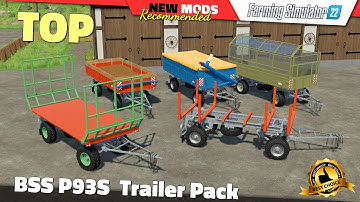 FS22 | BSS P93S trailer pack - Farming Simulator 22 New Mods Review 2K60